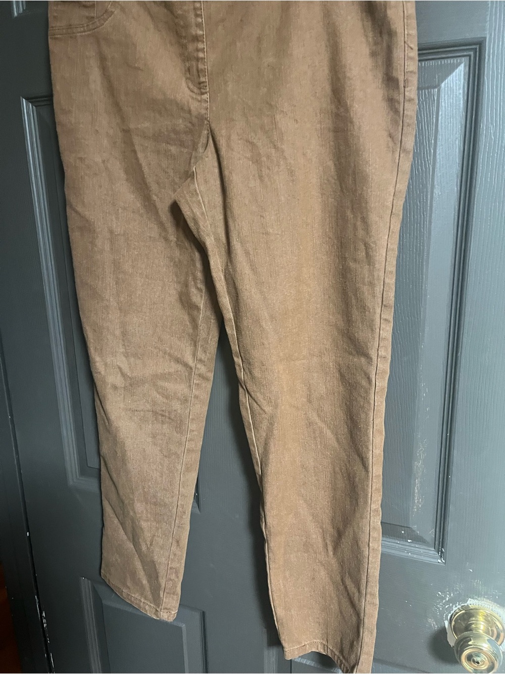 Ruby Rd. Brown Straight-Leg Pull-On Pants - Picture 2 of 4